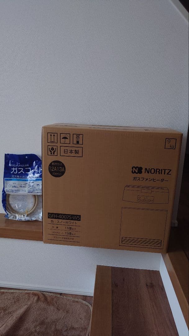 11/8限定　ノーリツ　ガスファンヒーター　GFH-4007S-W5　コード付