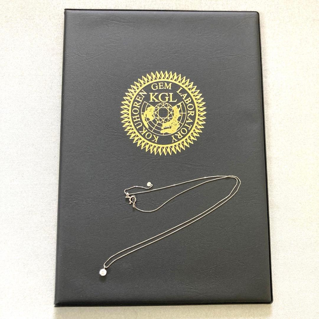 １粒ダイヤ　0.318ct ネックレス　Pt900 Pt850