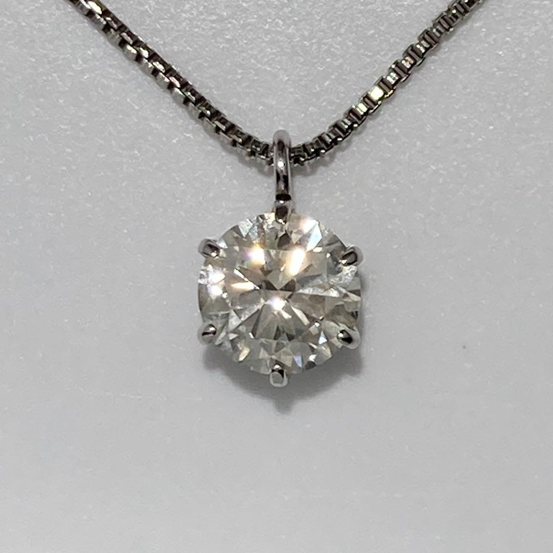 １粒ダイヤ　0.318ct ネックレス　Pt900 Pt850