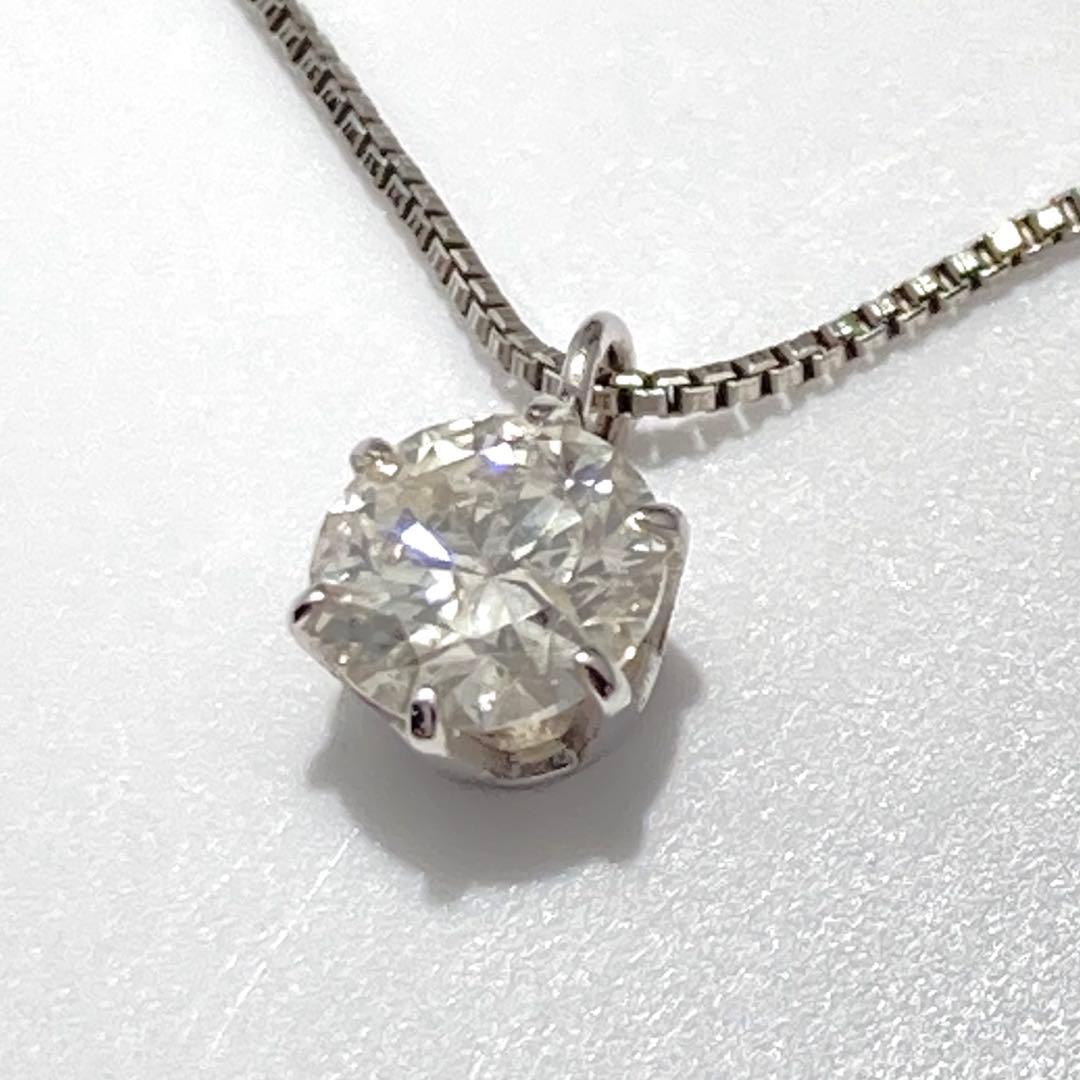 １粒ダイヤ　0.318ct ネックレス　Pt900 Pt850