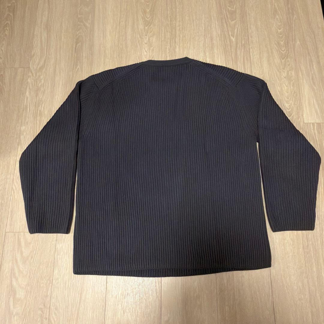 値下げ中　BATONER ダークグレー リブ編みセーター