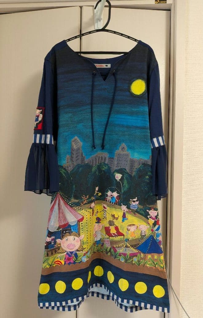 【美品　アルベロベロ】サーカスデザインチュニックワンピース