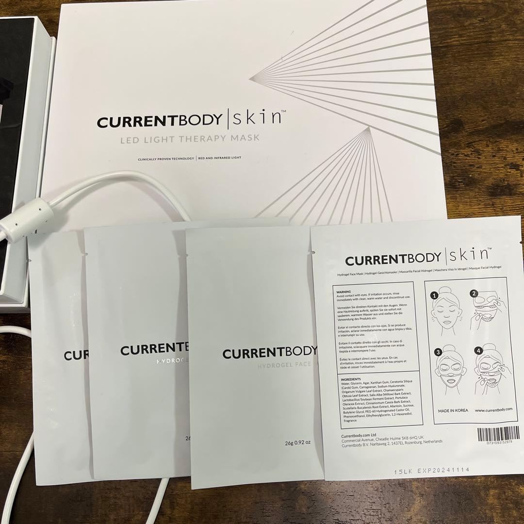 専用☆美品 カレントボディ LED マスク☆ハイドロフェイスマスク4枚付き