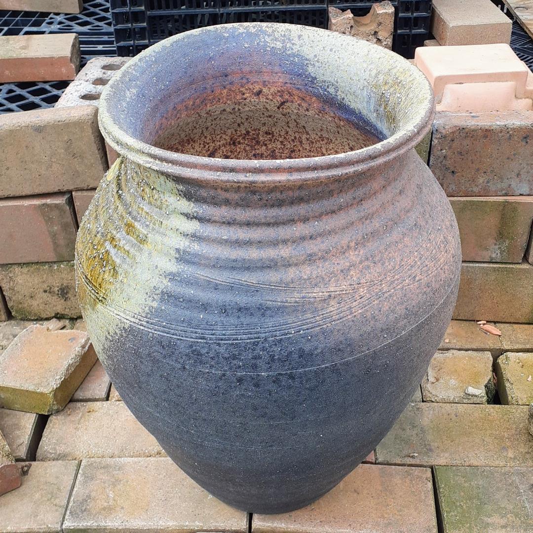 信楽焼　手作り　古陶大壺　花器　傘立て　オブジェ