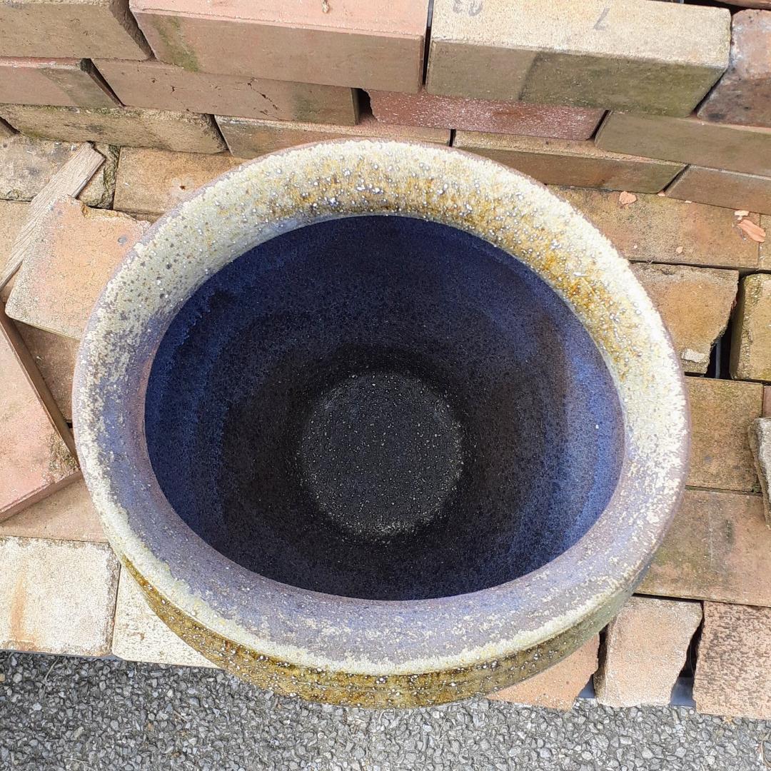 信楽焼　手作り　古陶大壺　花器　傘立て　オブジェ