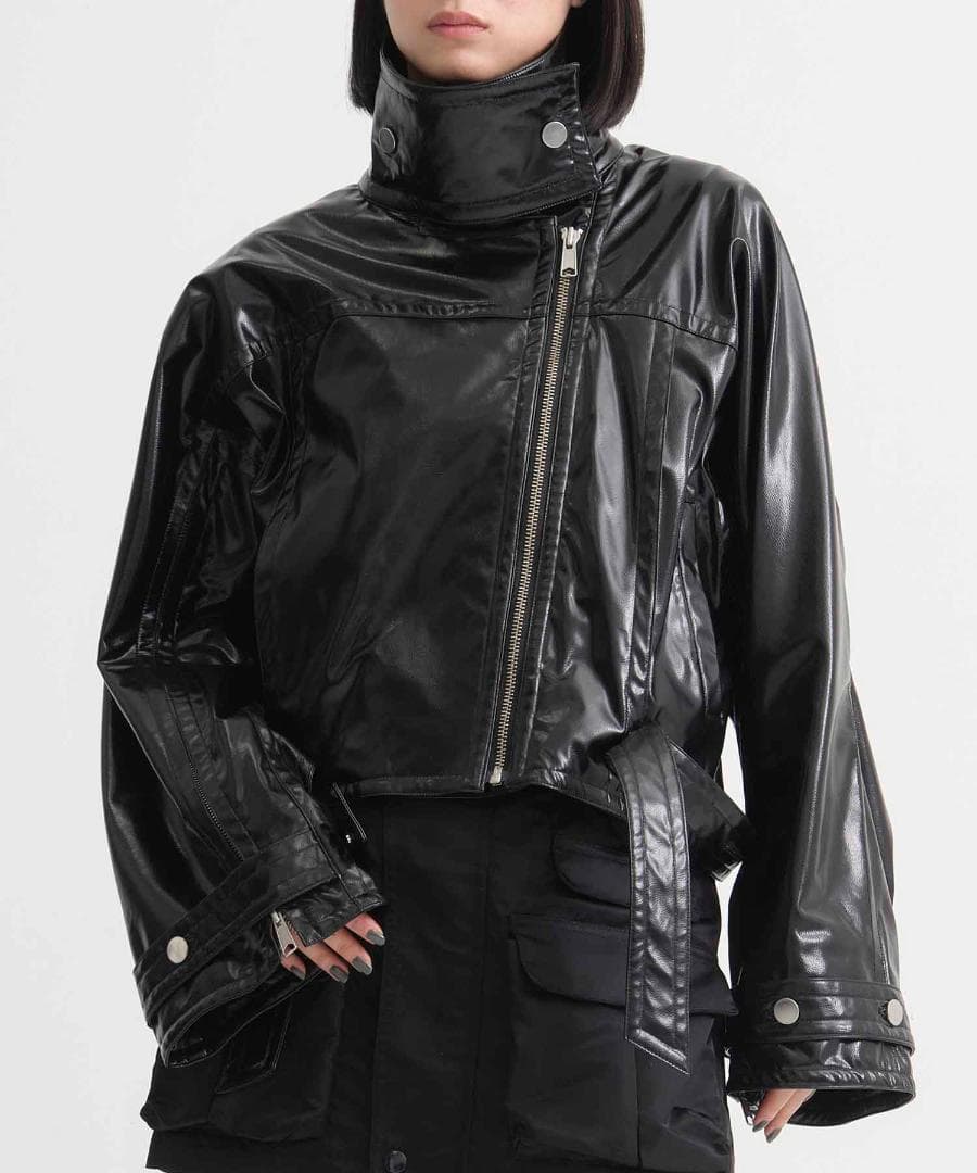 STUDIOUS ステュディオス パテント バイカージャケット