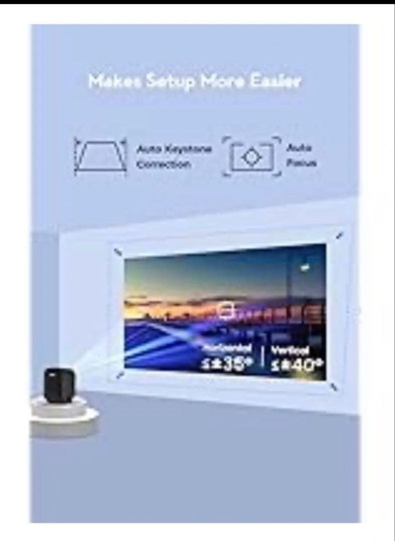 Netflix対応 超小型プロジェクター COI ブラック 高画質 コンパクト