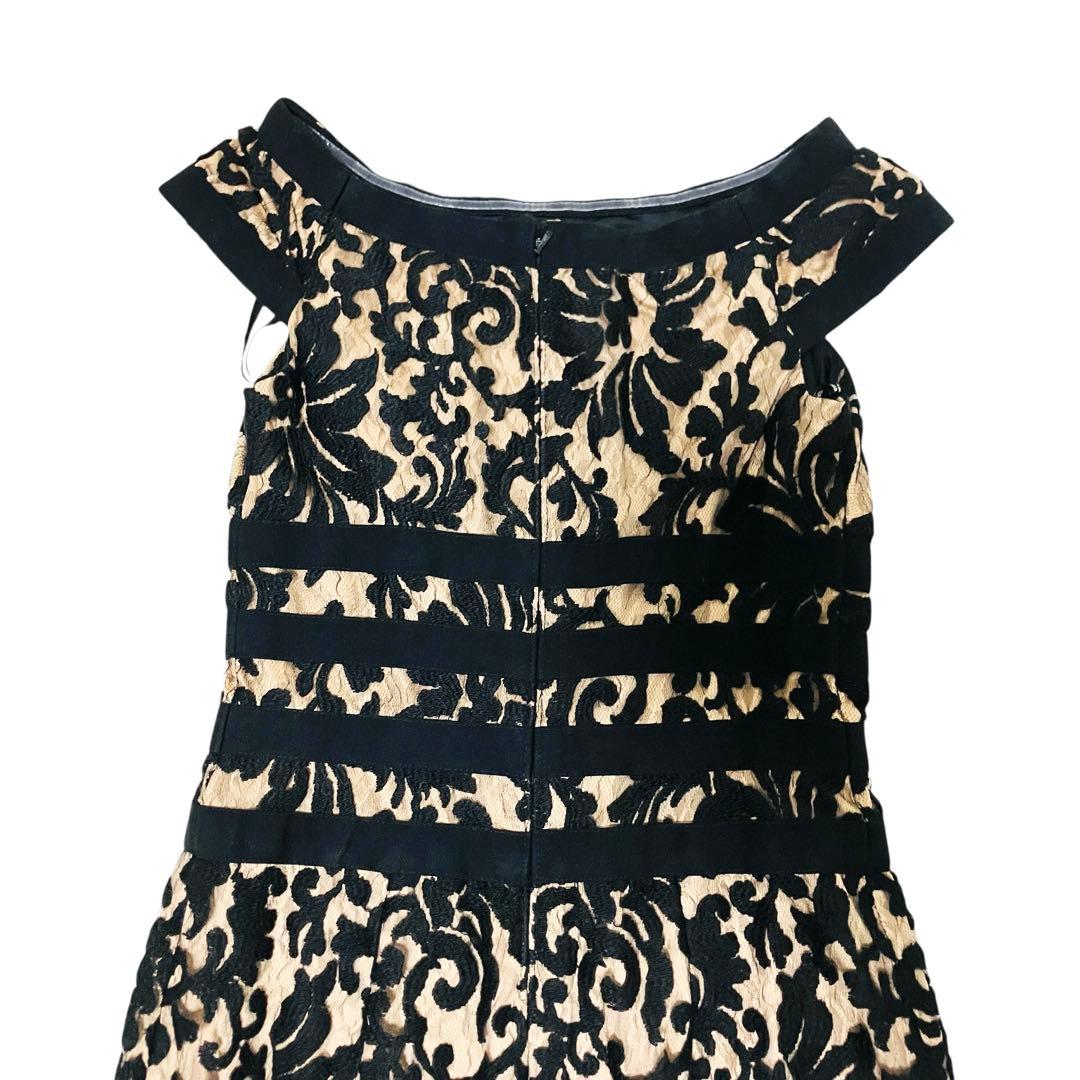 美品♡ タダシショージ レースワンピース ドレス 花柄 刺繍 ブラック　ベージュ