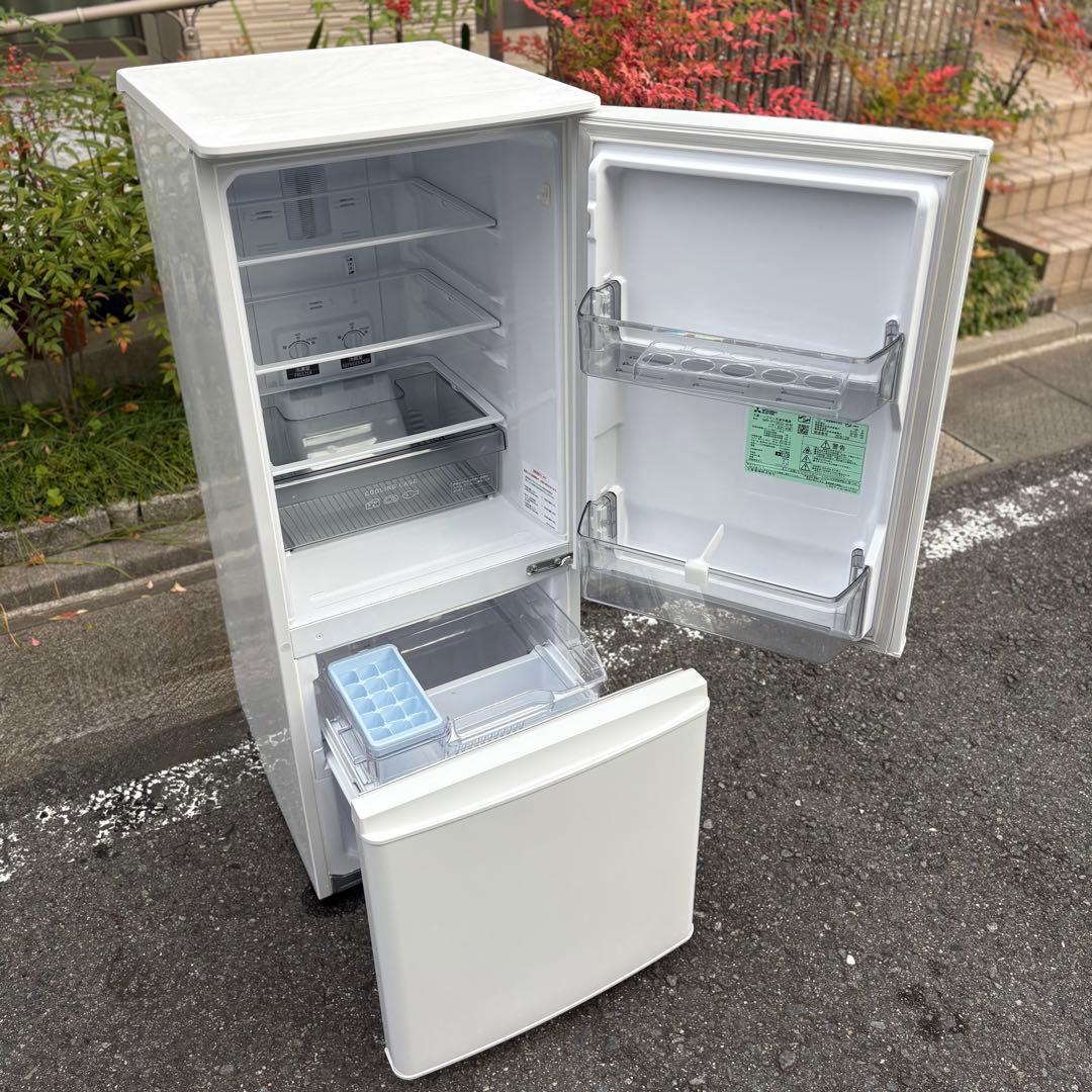 【2021年製】三菱ノンフロン冷凍冷蔵庫 MR-P15EG-W