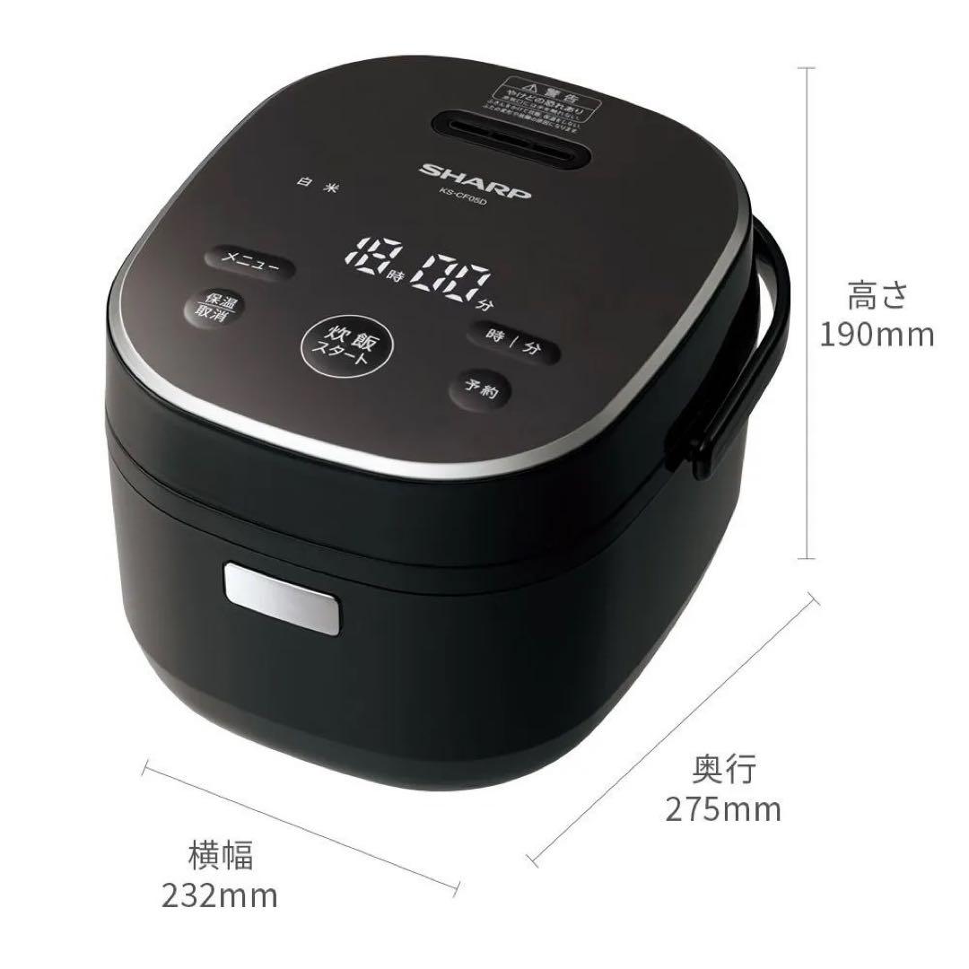 極美品 2024年製 SHARP シャープ KS-CF05D-B炊飯器 3合炊き