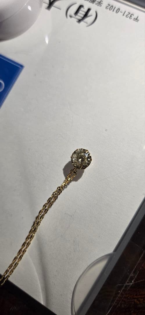 ゴールド ペンダント ネックレス　イエローダイヤモンド