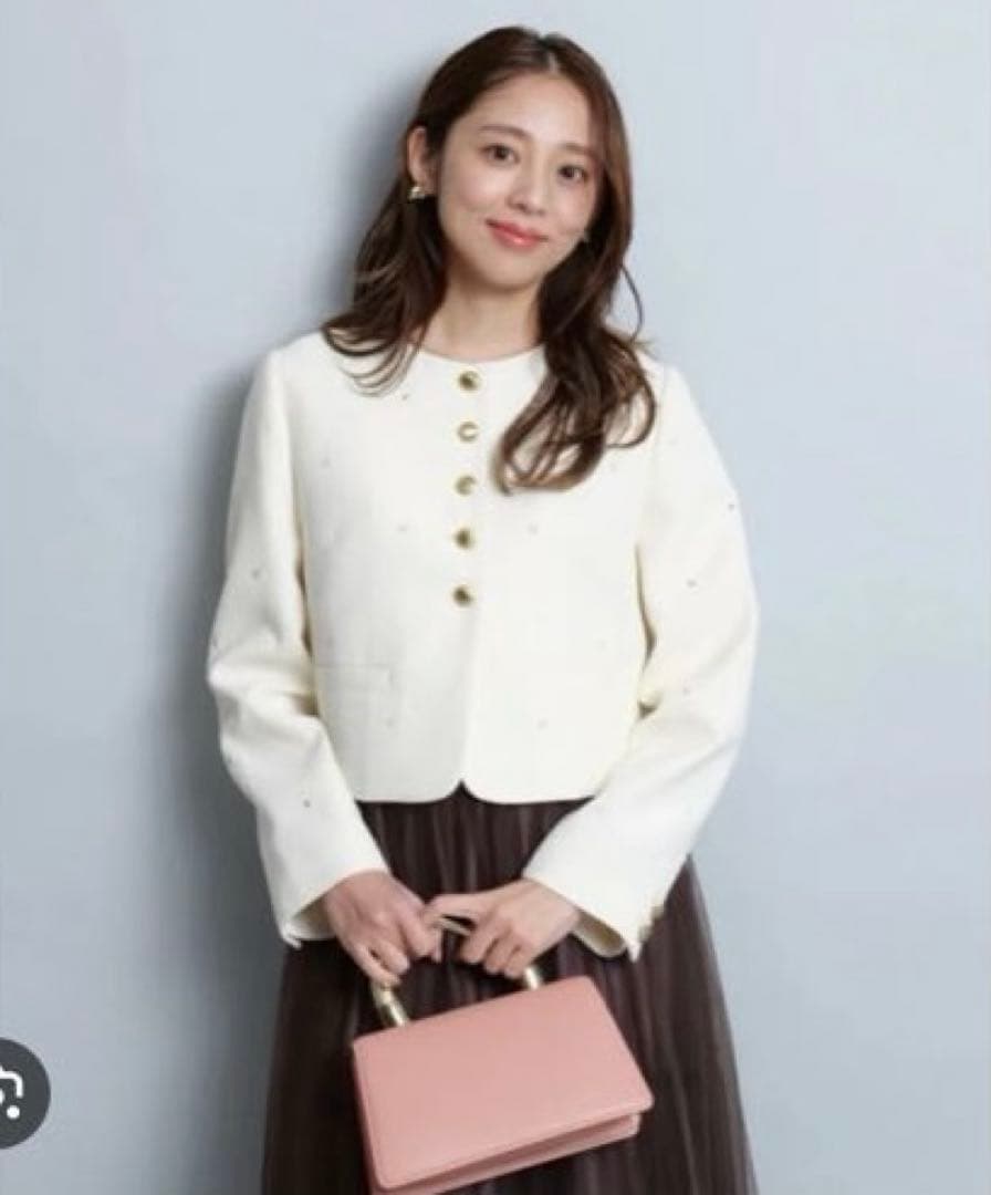 317【新品タグ付】JUSGLITTYハート刺繍ショートジャケット