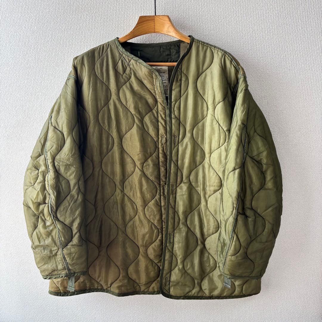 70s M-65 モッズコート ライナー クレイジー ビンテージ キルティング