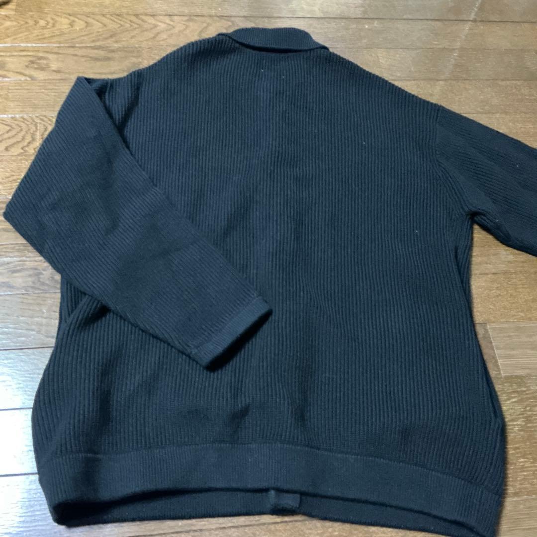 steven alan ブラック リブ編み ニットジャケット