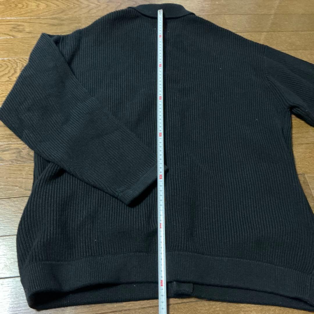 steven alan ブラック リブ編み ニットジャケット