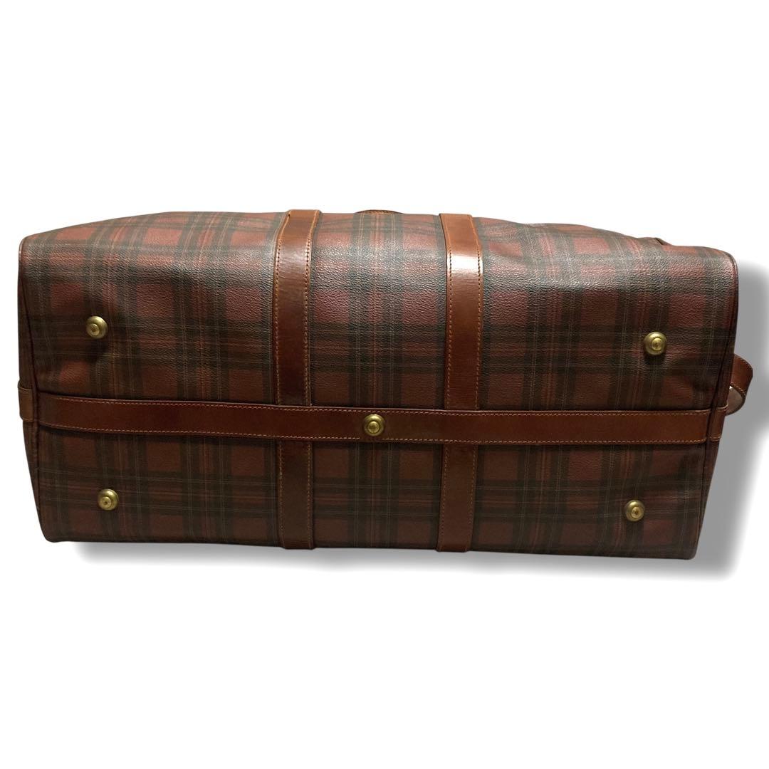 希少　美品　ポロラルフローレン　ボストンバッグ　2way　チェック　ブラウン