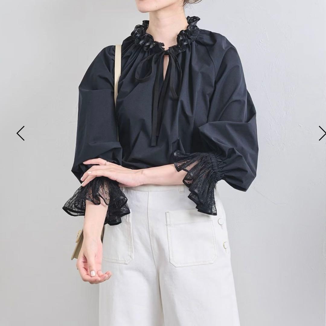 値下げ中 ユナイテッドアローズ レースプリーツ フリルブラウス