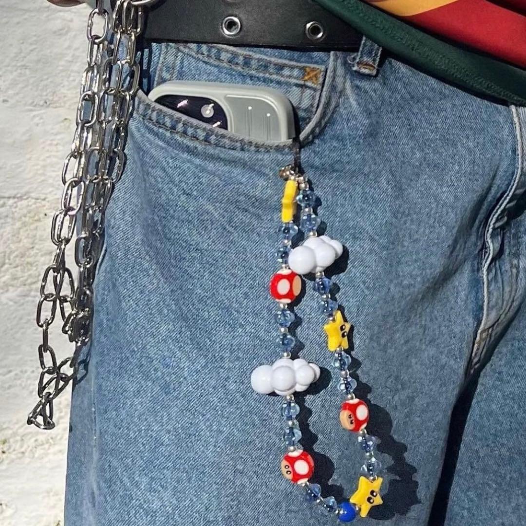 即購入可❣️大人気❣️string ting 任天堂 マリオ スター 雲 ストラップ