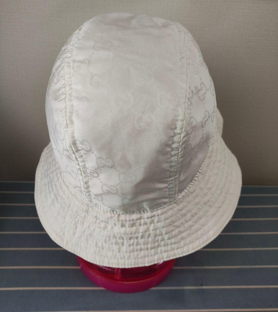 GUCCI　グッチ　ホワイトGGパターンバケットハット