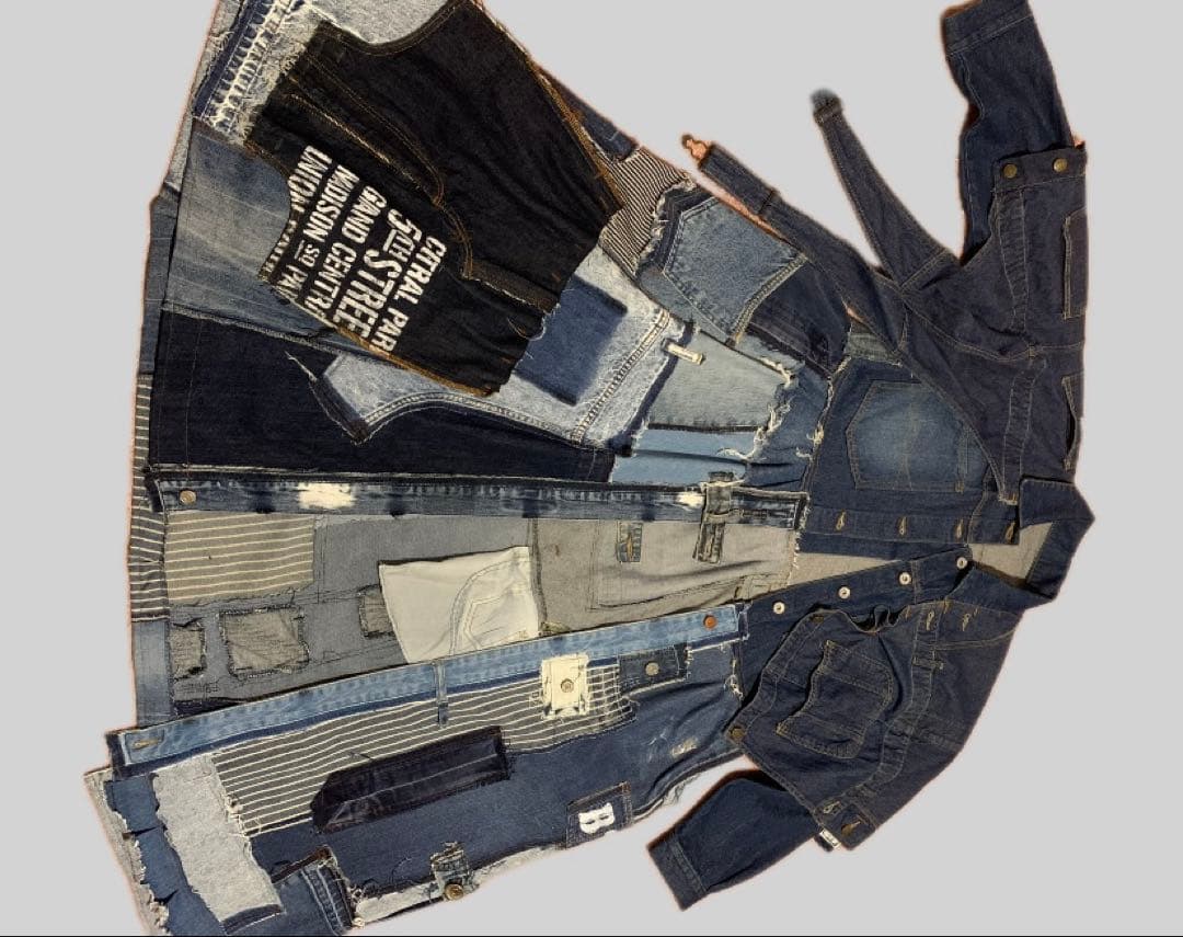 デニムリメイク‪☆こだりデザイン遊びコート‪( *´艸`)