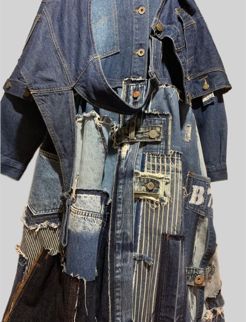 デニムリメイク‪☆こだりデザイン遊びコート‪( *´艸`)