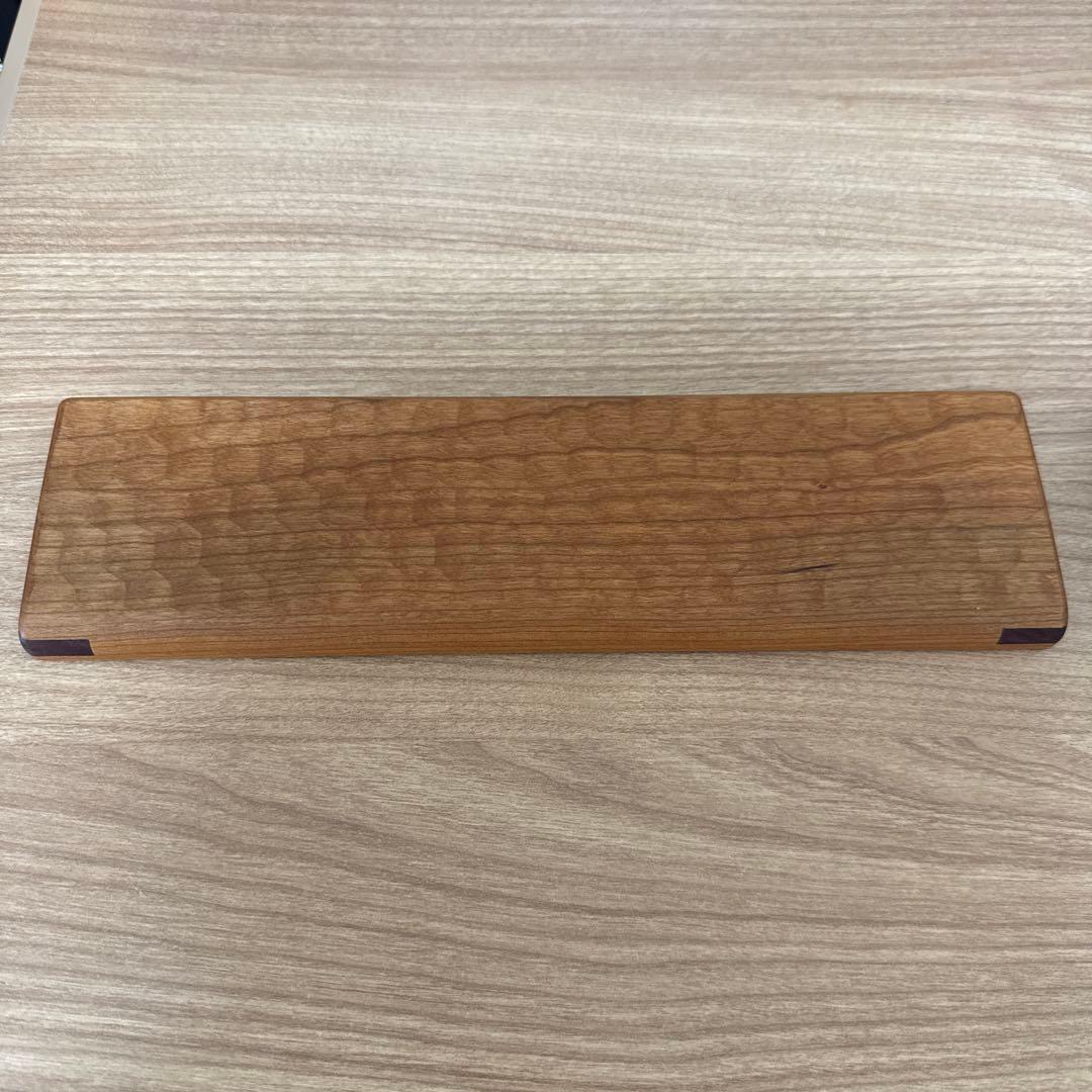 亀甲名栗木製パームレスト80mm パープルハート差込特別Ver.（松葉製作所製）