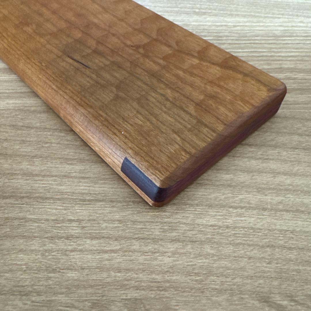 亀甲名栗木製パームレスト80mm パープルハート差込特別Ver.（松葉製作所製）