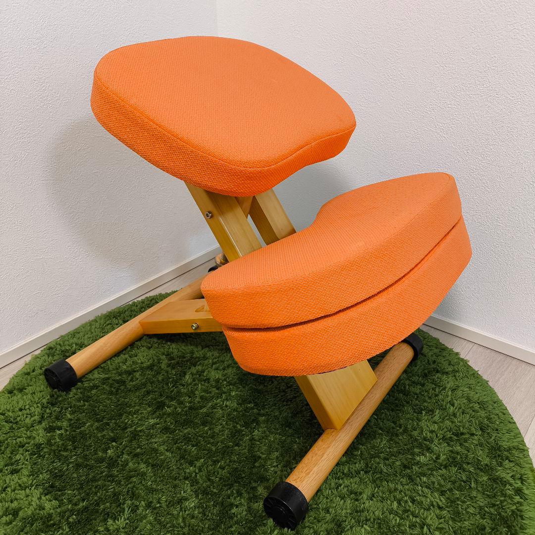 宮武製作所 プロポーションチェア バランスチェア オレンジ 補助付