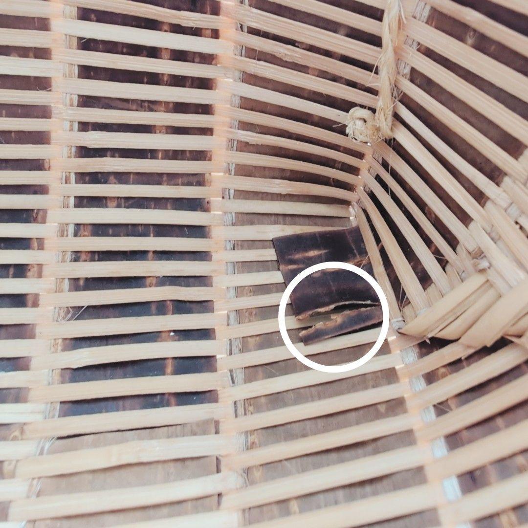 宮城県　『肥料振りかご』　篠竹　桜　かご