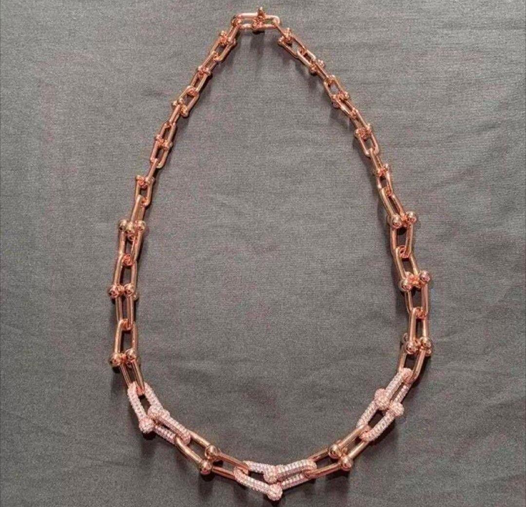 ☆夕顔☆ハードウェア　ピンクネック　ピンクダイヤピアス２点　セット商品