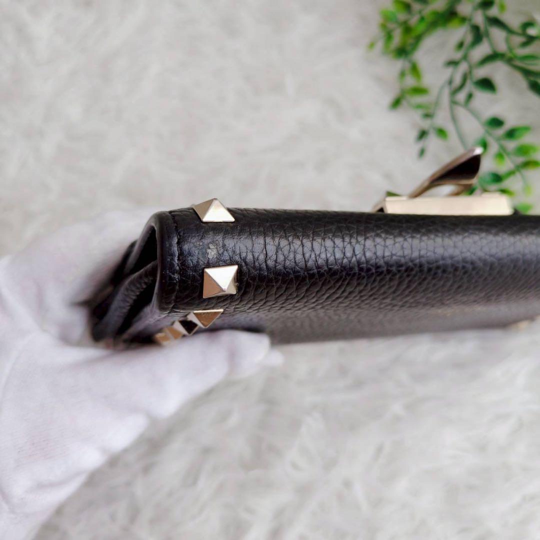 ヴァレンティノ チェーン ウォレット ロックスタッズ 2way ブラック