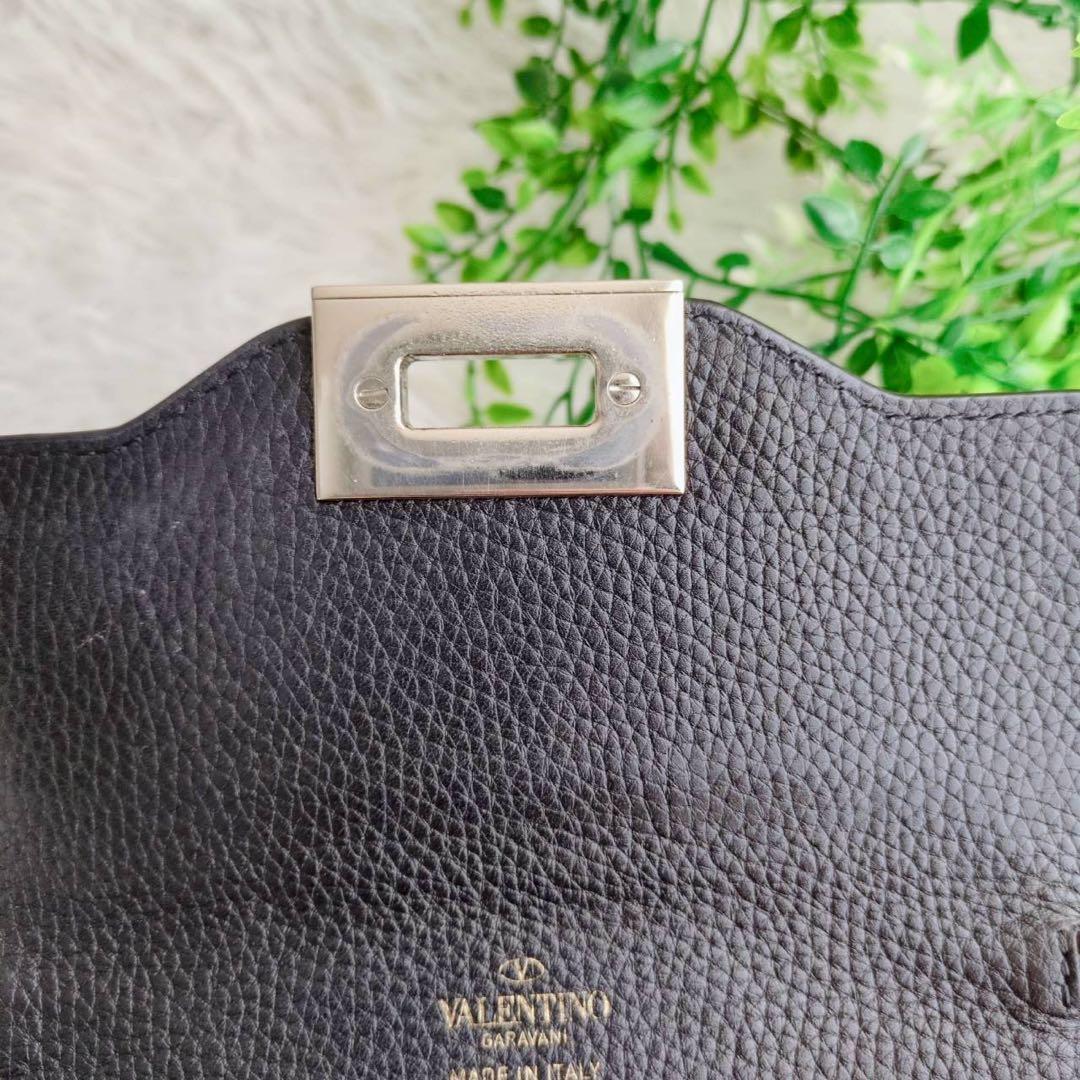 ヴァレンティノ チェーン ウォレット ロックスタッズ 2way ブラック