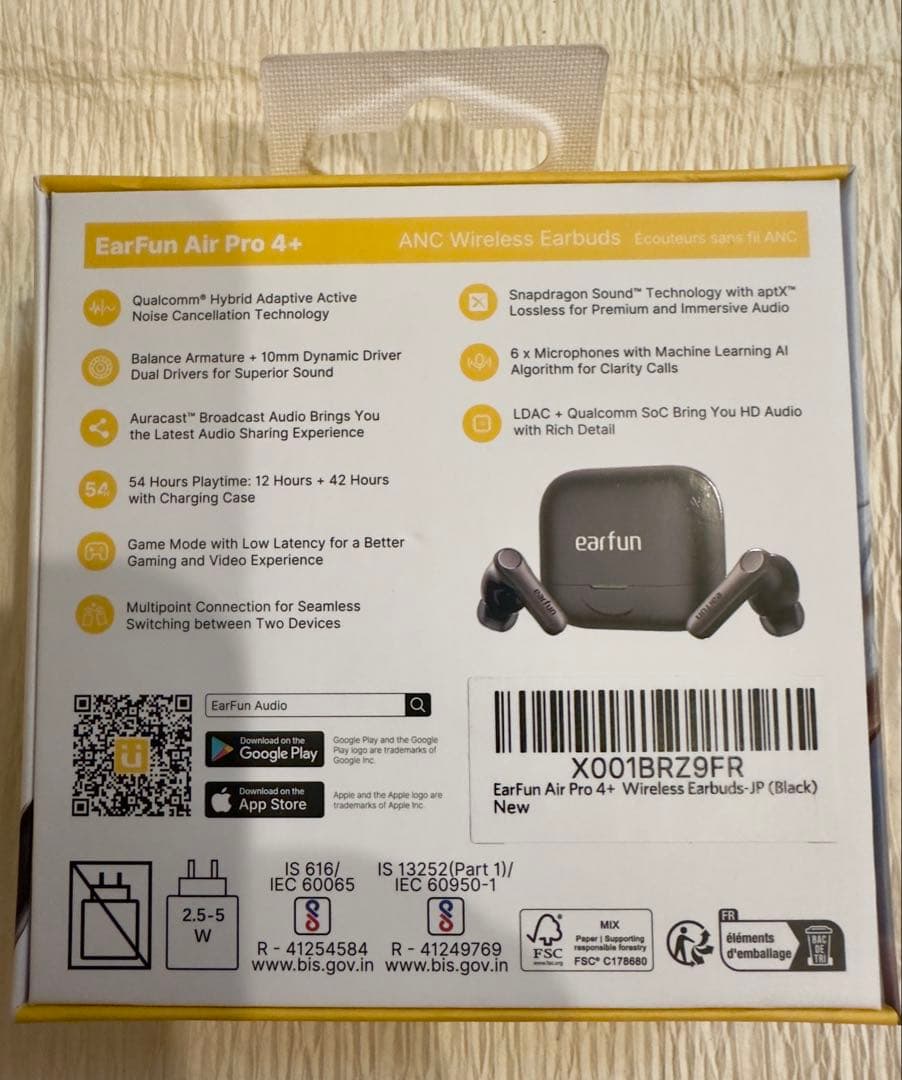 【試聴のみ・ほぼ新品】EarFun Air Pro 4+ワイヤレスイヤホン