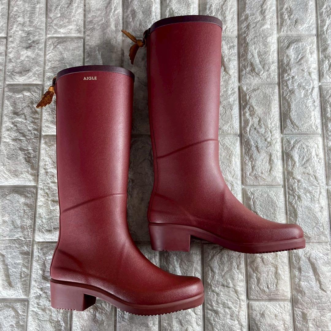 未使用✨ AIGLE エーグル ミスジュリエット レインブーツ フランス製 38