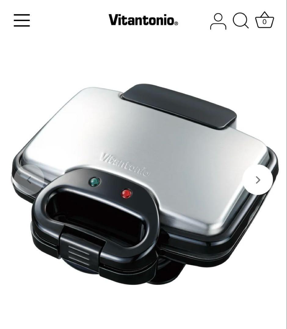 美品　ビタントニオ　ホットサンドメーカー　ワッフルメーカー　VWH-100-K