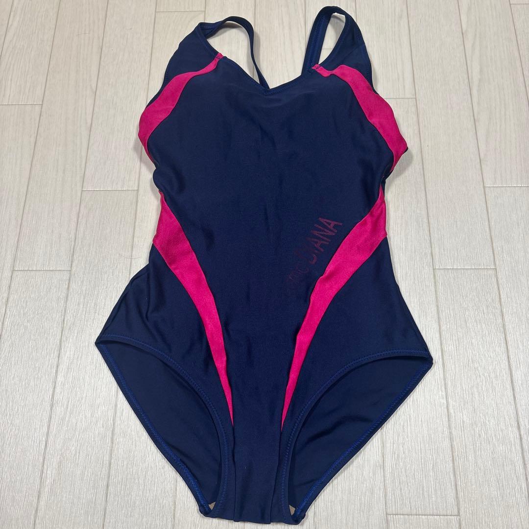 コ*キ様 アシックス競泳水着　紺色×ピンク　サイズM