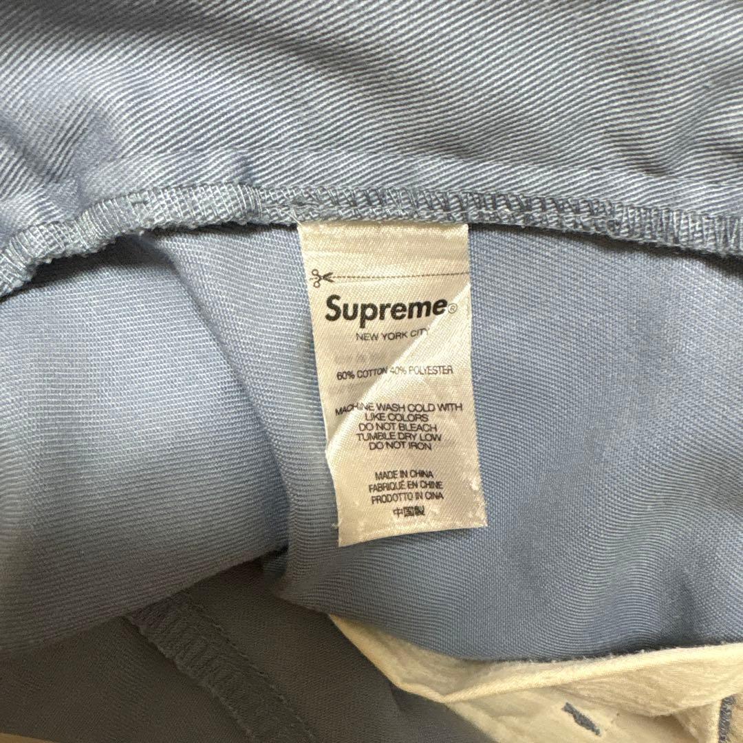 Supreme ライトブルー チノパン