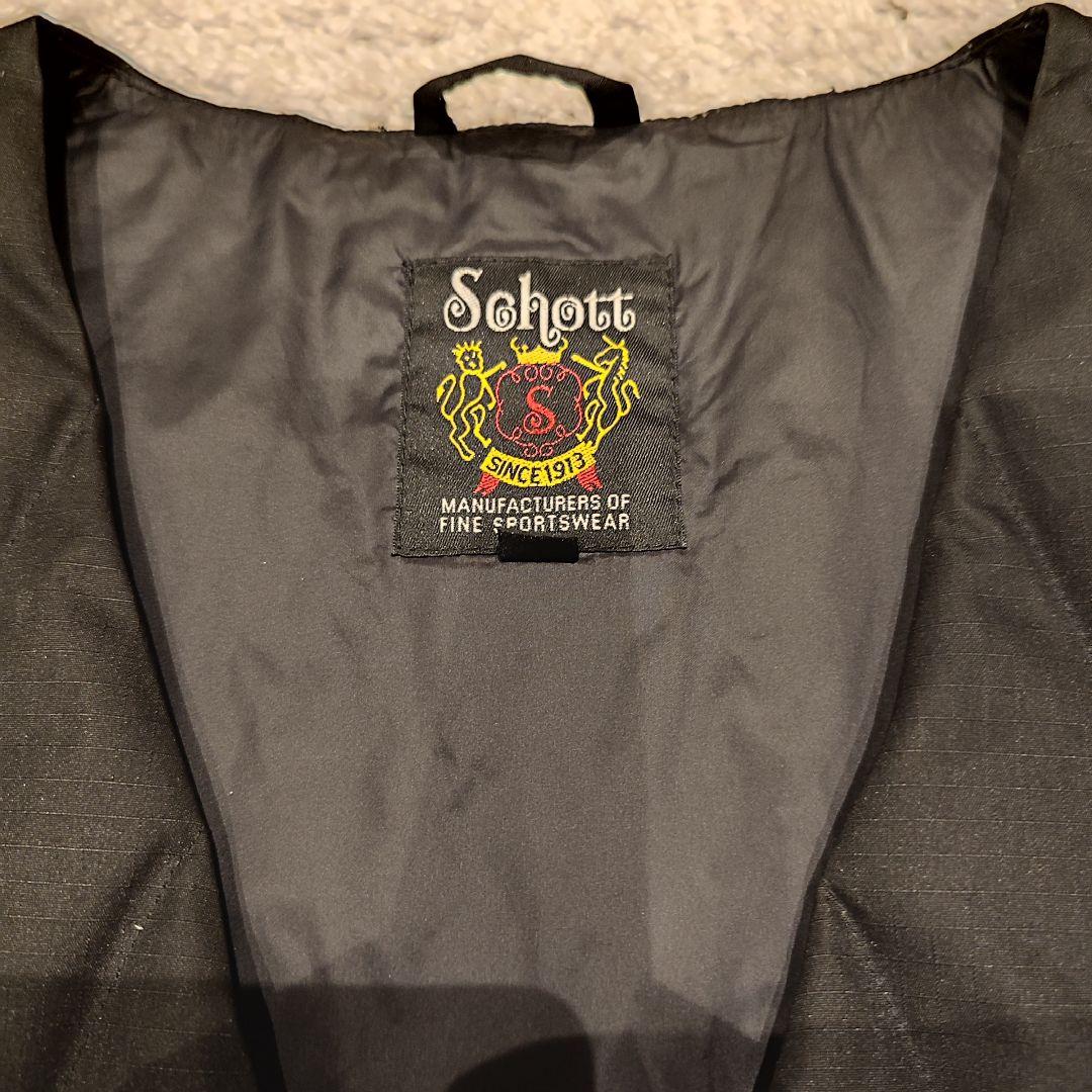 美品Schottショット✕TAIONタイオン インナーダウンベスト ブラック L