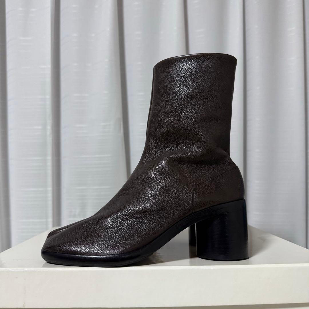 ⭐️新品未使用⭐️ メゾンマルジェラ　タビブーツ　足袋　ハイヒール　太ヒール　シボ革