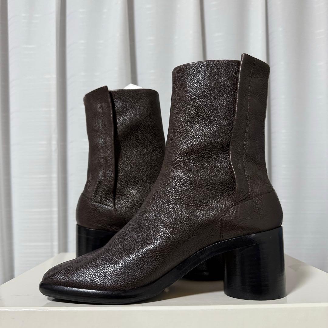 ⭐️新品未使用⭐️ メゾンマルジェラ　タビブーツ　足袋　ハイヒール　太ヒール　シボ革