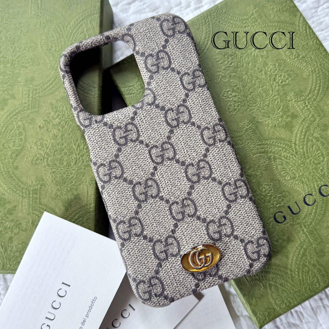 未使用GUCCI GGマーモント iPhone13 Proケース レザー