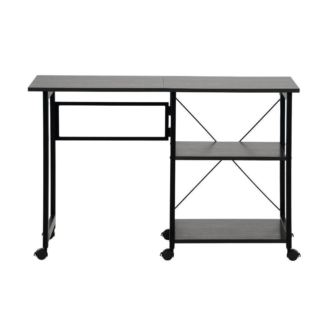 パソコンデスク折りたたみデスク簡易デスクオフィスデスク学習デスク3段収納ラック