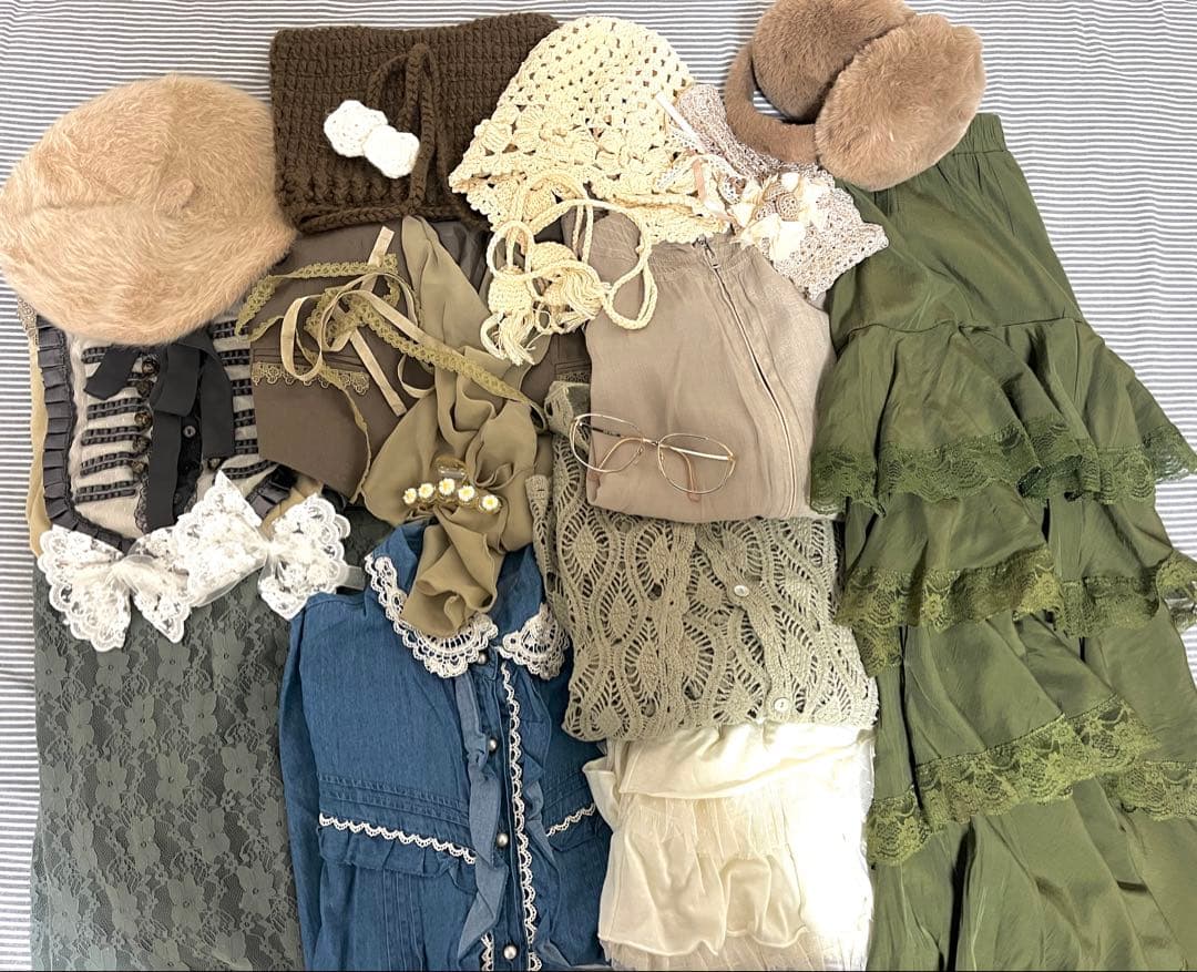 森ガール フェアリーグランジ 古着まとめ売り 帽子アクセ付き