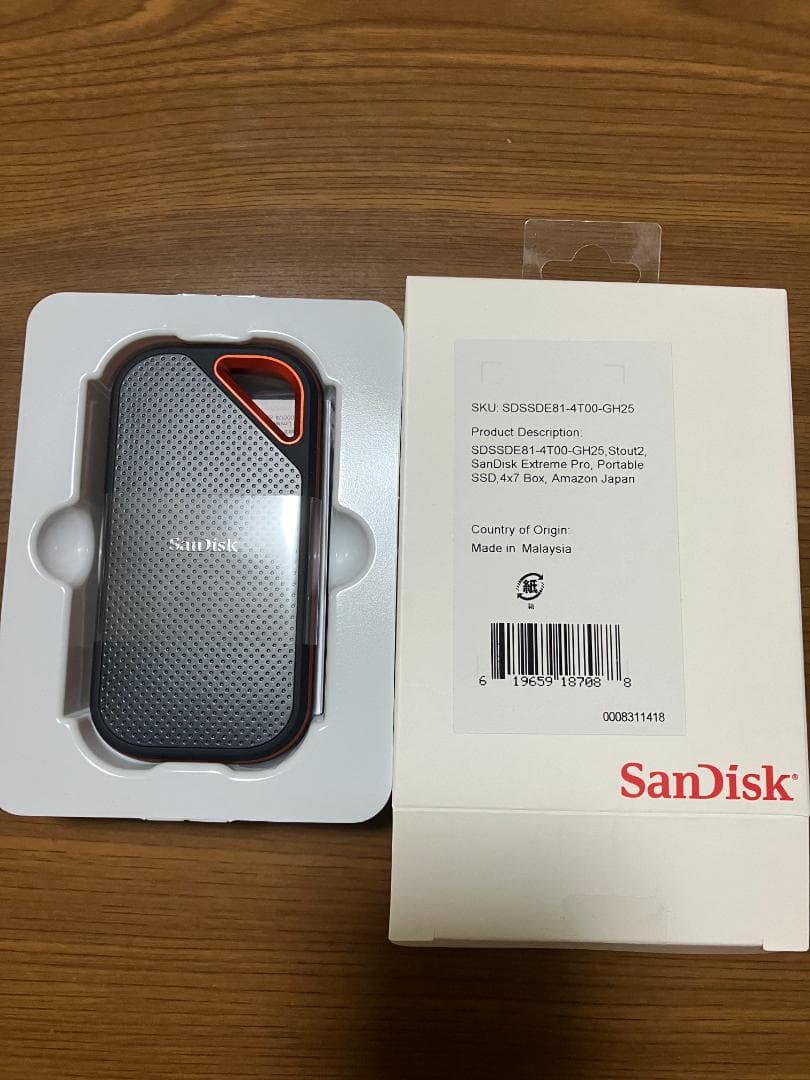 SanDisk SSD 外付け 4TB SDSSDE81-4T00-GH25