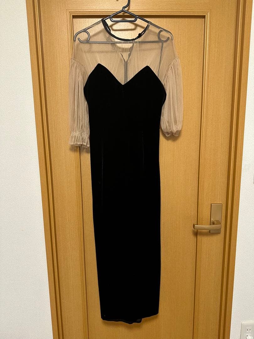 AMERI VINTAGE♢TULLE SLEEVE TIGHT DRESS♢s