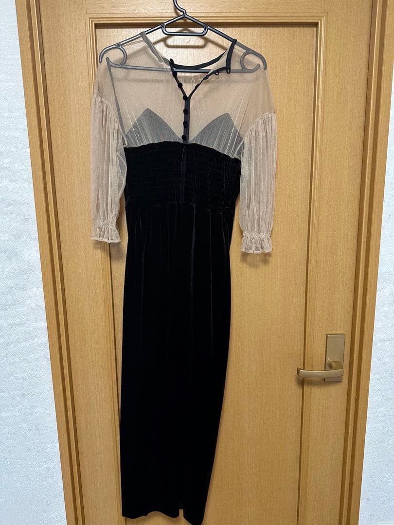 AMERI VINTAGE♢TULLE SLEEVE TIGHT DRESS♢s