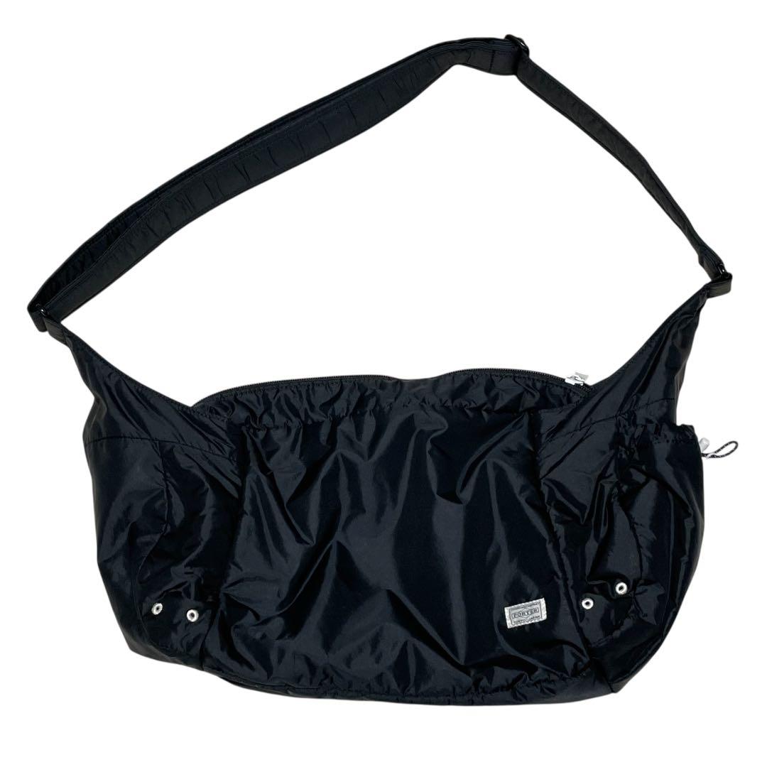 【PORTER CUE】ナイロン　ショルダーバッグ　黒　廃盤　多機能