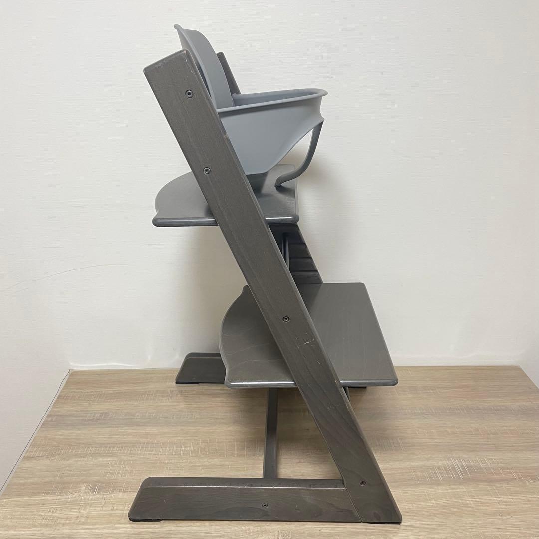 ストッケ　トリップトラップ　ストームグレー　ベビーセット付 S/N4