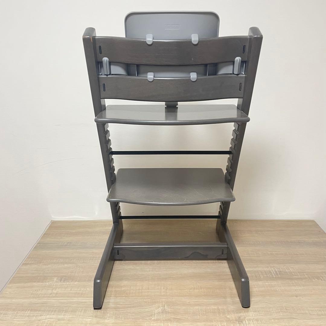 ストッケ　トリップトラップ　ストームグレー　ベビーセット付 S/N4