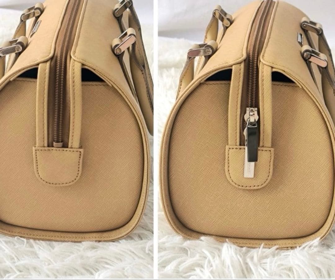 BURBERRY バーバリー ハンドバック ドラム サフィアーノレザー ベージュ